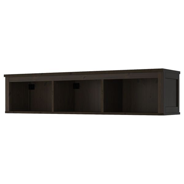 Полочный, арочный модуль, черно-коричневый 148x37 см IKEA HEMNES ХЕМНЭС 703.842.69 - фото 1