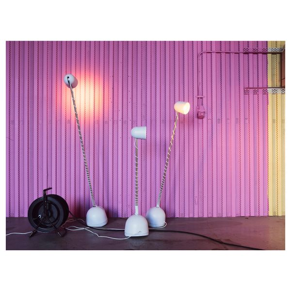 Светильник напольный, светодиодный ИКЕА ПС 2017, регулируемая яркость, белый - схема-чертеж с размерами