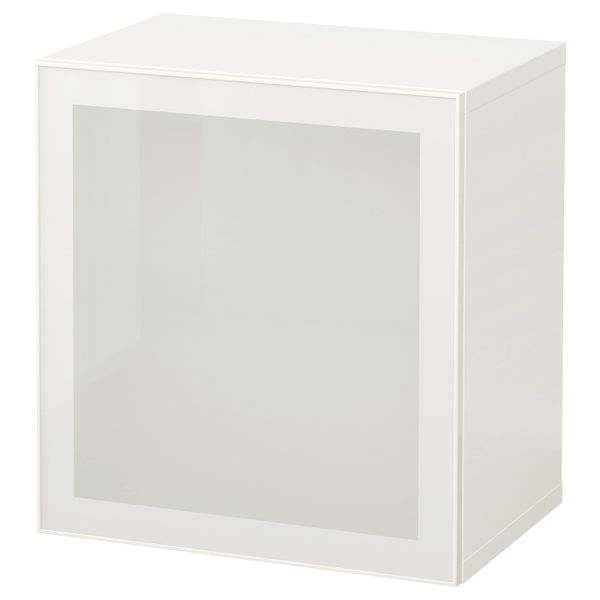 Комбинация настенных шкафов, белый/Глассвик белый матовое стекло 60x42x64 см IKEA BESTÅ БЕСТО 694.418.45 - фото 1