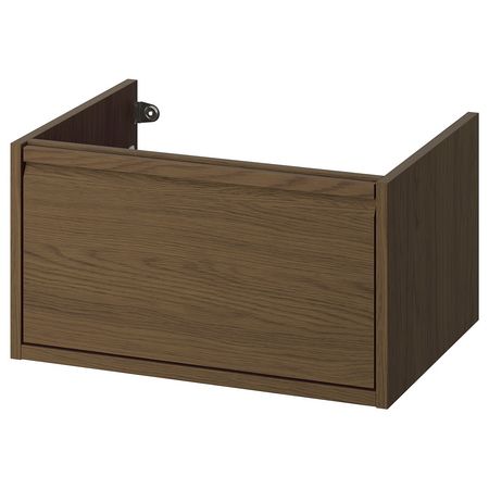 ÄNGSJÖN Шкаф для раковины с ящиком - коричневый под дуб 60x48x33 см