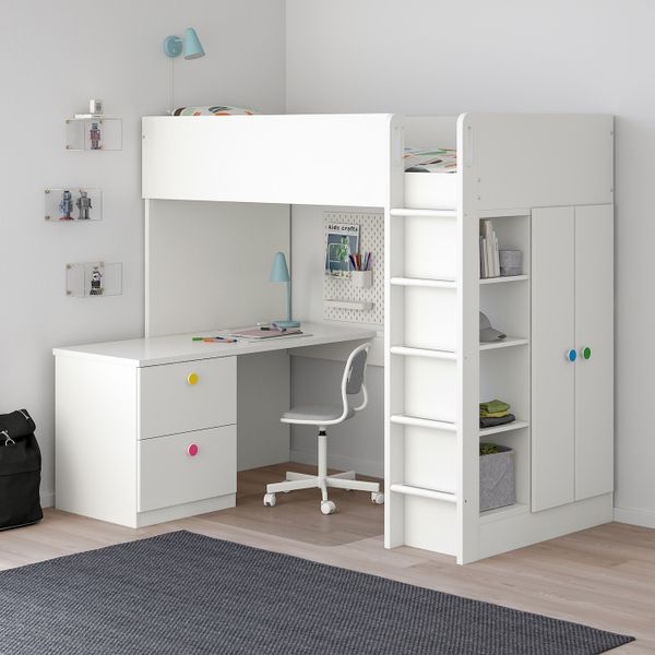 Кровать-чердак с 2ящиками/2дверьми, белый 207x99x182 см IKEA СТУВА / ФОЛЬЯ 092.752.69 - фото 3