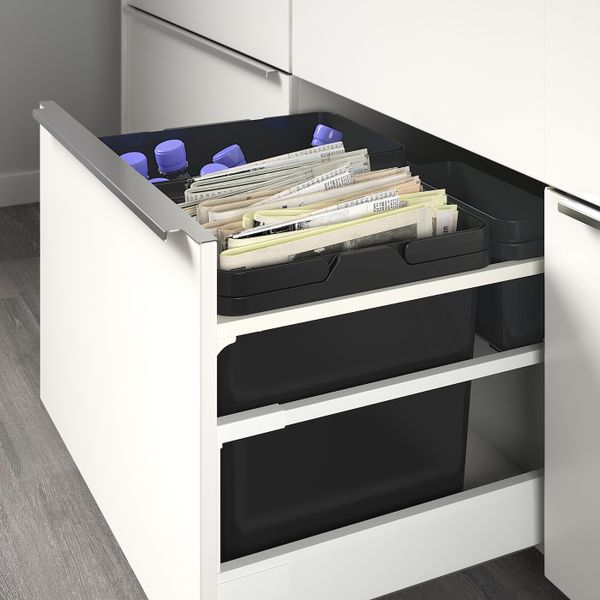 Контейнер для сортировки мусора, черный, 18 л IKEA ВАРЬЕРА 003.677.58 - фото 2