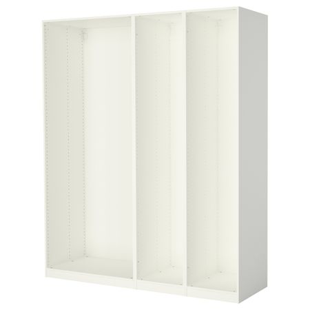 3 каркаса гардеробов, белый 200x58x236 см IKEA PAX ПАКС 298.729.12