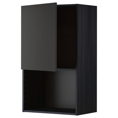 Навесной шкаф для СВЧ-печи, черный, Nickebo матовый антрацит, 60x100 см IKEA METOD МЕТОД 294.976.22