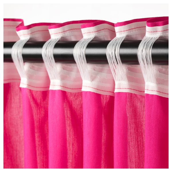 Гардины, 1 пара ВИВАН, малиновый (145x300 см) - фото 3