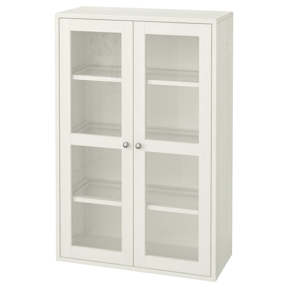 Шкаф-витрина, белый 81x35x123 см IKEA HAVSTA ХАВСТА 903.886.38 - фото 1