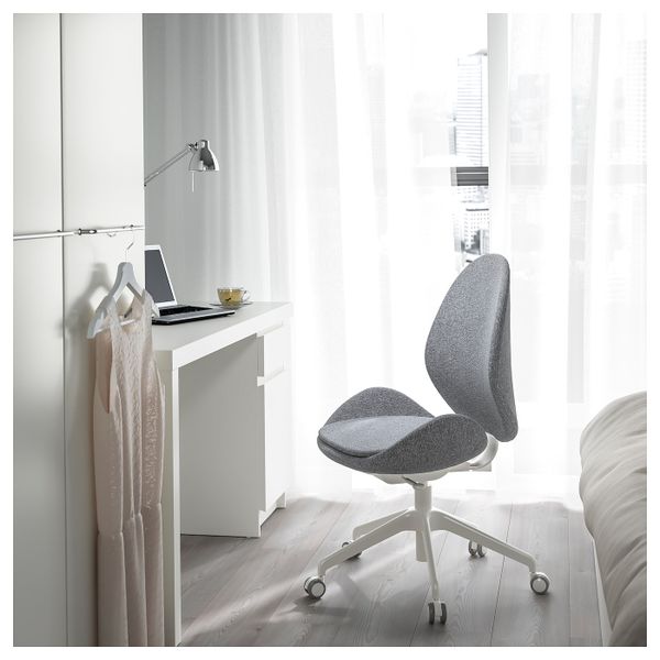 Рабочий стул, Гуннаред классический серый IKEA HATTEFJÄLL ХАТТЕФЬЕЛЛЬ 103.644.67 - схема-чертеж с размерами