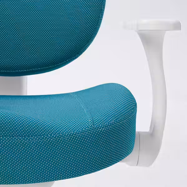 MICKE / GUNRIK ГУНРИК Письменный стол и стул - белый/бирюзовый - фото 8