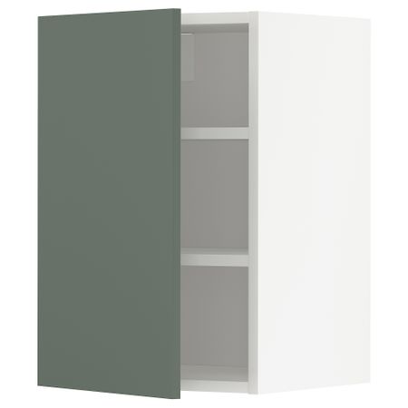 Навесной шкаф с полками, белый, Bodarp серо-зеленый, 40x60 см IKEA METOD МЕТОД 294.546.89