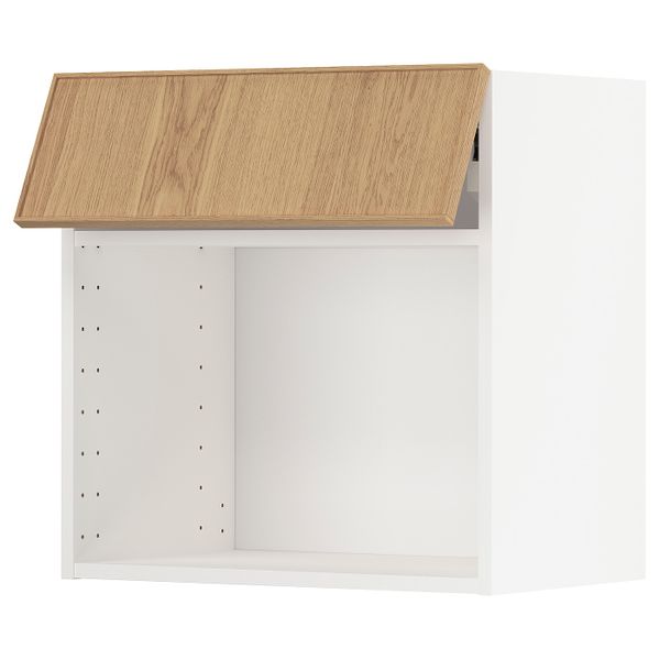 Навесной шкаф для СВЧ-печи, белый/Экестад дуб 60x60 см IKEA МЕТОД 092.255.47 - схема-чертеж с размерами