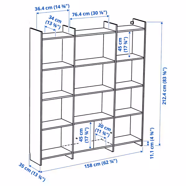 IKEA, дополнительный ракурс - схема-чертеж с размерами