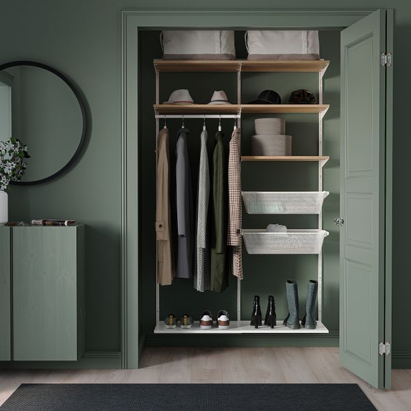 Гардероб, комбинация, белый/дуб 125x40x201 см IKEA BOAXEL БОАКСЕЛЬ 893.323.55 - фото 3