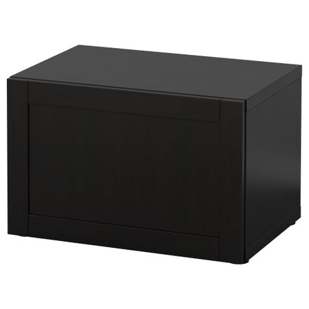 Стеллаж с дверью, черно-коричневый, Hanviken черно-коричневый, 60x42x38 см IKEA BESTÅ БЕСТО 790.468.73
