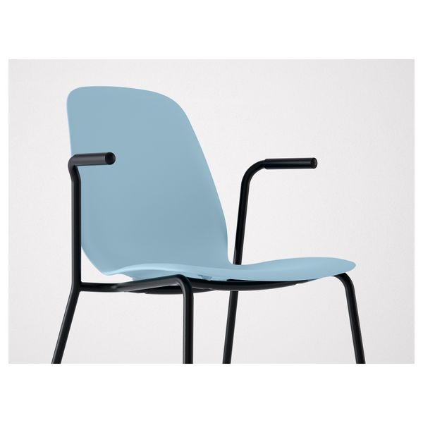Легкое кресло ЛЕЙФ-АРНЕ, голубой, Дитмар черный - фото 2