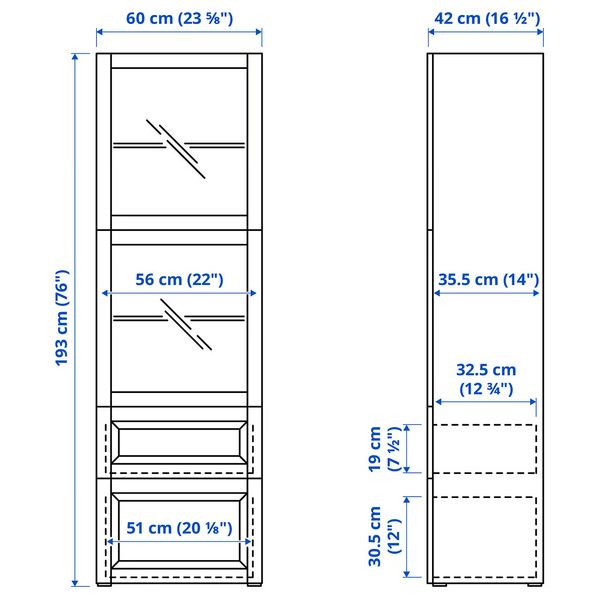 IKEA, дополнительный ракурс - схема-чертеж с размерами