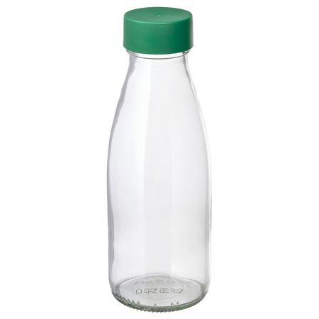 SPARTANSK Бутылка для воды - прозрачное стекло/зеленый 0.5 л