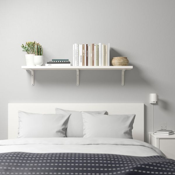 Полка с консолью, белый 120x20 см IKEA BERGSHULT БЕРГСХУЛЬТ / TOMTHULT ТОМТХУЛЬТ 594.183.17 - фото 4
