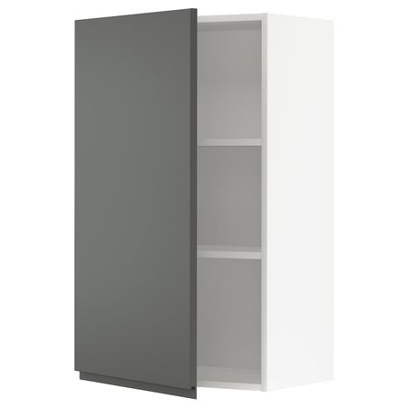 Шкаф навесной с полкой, белый/Воксторп темно-серый 60x100 см IKEA METOD МЕТОД 193.064.68