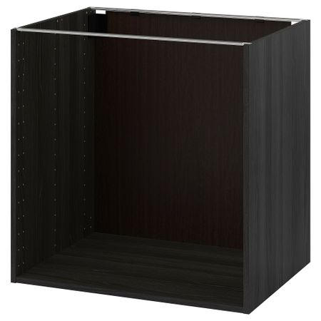 Каркас напольного шкафа, под дерево черный, 80x60x80 см IKEA METOD МЕТОД 702.056.25