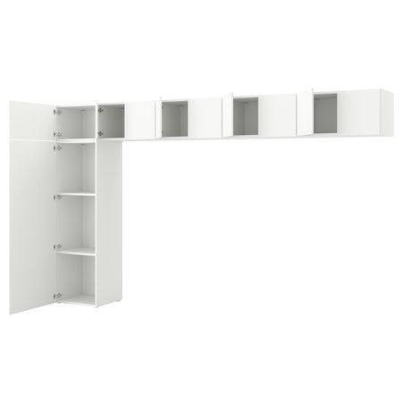 Гардероб с 10 дверями, Фоннес белый 380x42x221 см IKEA OPPHUS ОПХУС 893.045.88