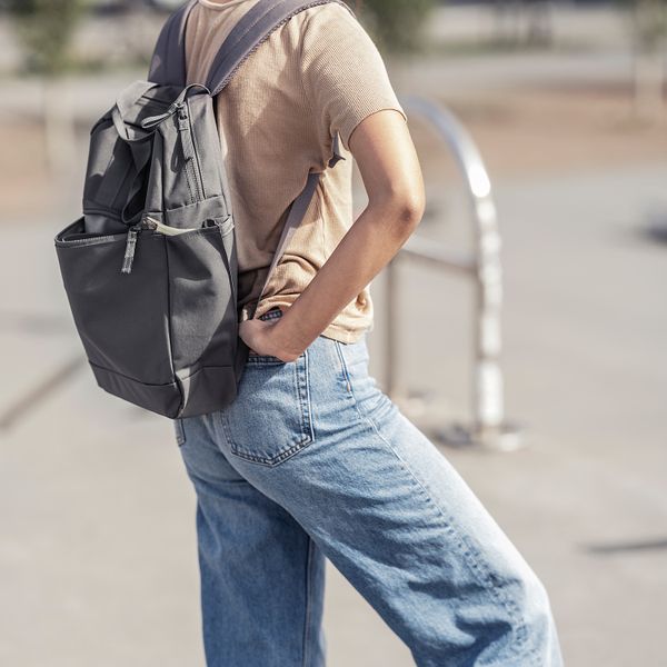 Рюкзак, серый, 27x9x38 см, 12 л IKEA STARTTID СТАРТТИД 204.848.84 - схема-чертеж с размерами