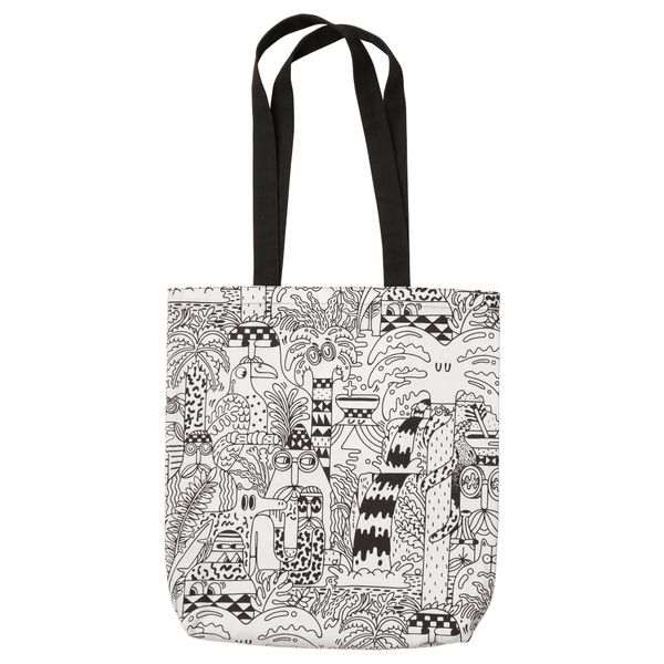 Сумка СТУНСИГ, Тропики (40x44 см) - схема-чертеж с размерами