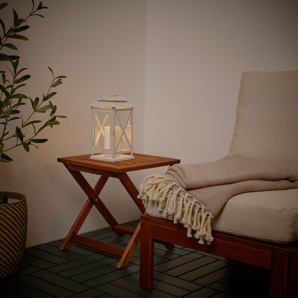 Фонарь дляформовой свечи,д/дома/улицы, белый 29 см IKEA BEFÄSTA БЕФЭСТА 605.111.21 - фото 2