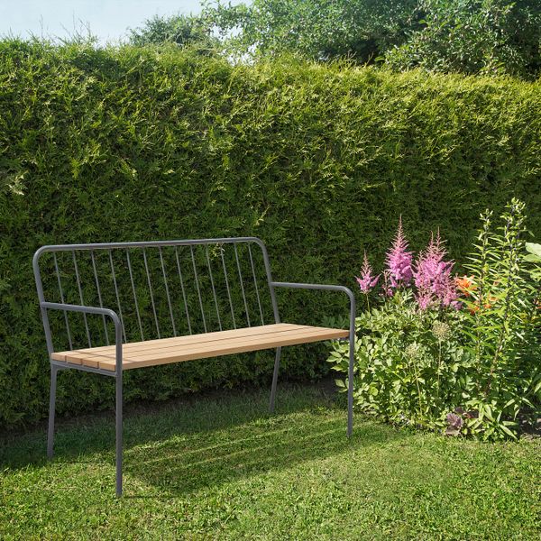 Садовая скамья со спинкой, серый IKEA ПРЭСТХОЛЬМ 104.363.51 - фото 7