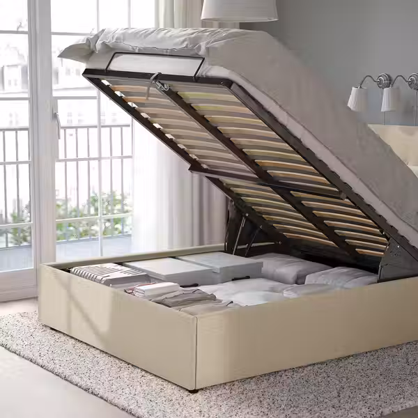 IDANÄS Тахта с обивкой - Naggen бежевый 160x200 см - фото 3