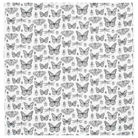 Ткань, белый с оттенком, темно-серый, 150 см IKEA SOMMARMALVA 704.559.78