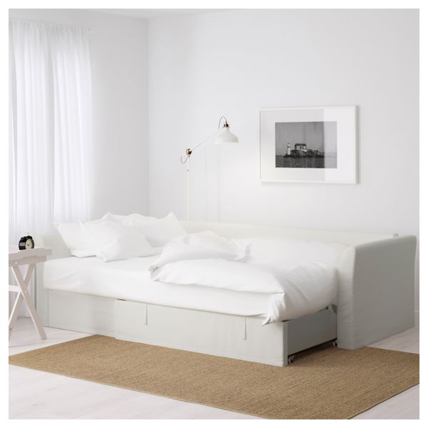 Диван-кровать угловой ХОЛЬМСУНД, Ранста белый - схема-чертеж с размерами