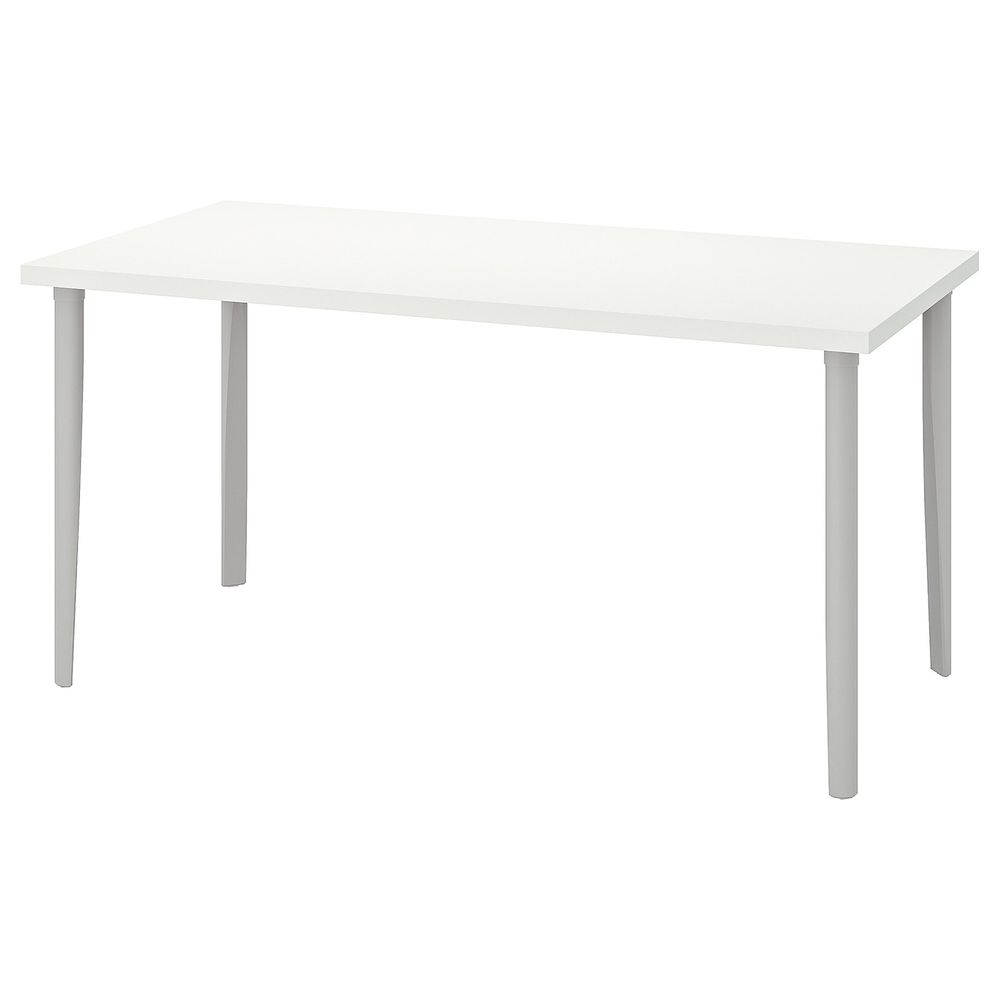 Стол, белый, светло-серый 150x75 см IKEA LINNMON ЛИННМОН / TORSKLINT ТОРСКЛИНТ 492.795.81 - фото 1
