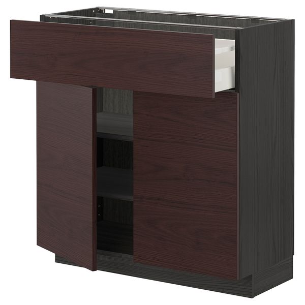 Напольный шкаф с ящиком, 2 дверцами, 80x37 cm IKEA METOD МЕТОД, MAXIMERA МАКСИМЕРА 894.674.86 - фото 2