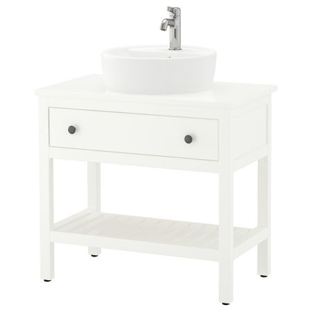 Шкаф с ящиком, раковина, смеситель, белый, 82x48x90 см IKEA HEMNES ХЕМНЭС, TÖRNVIKEN ТОРНВИКЕН 195.468.59