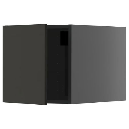 METOD Верхний шкаф - черно-серый/Nickebo матовый антрацит 40x40 см