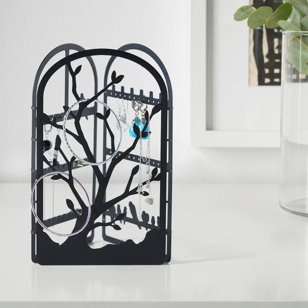 Подставка для украшений, черный 20x38 см IKEA AKROBATISK АКРОБАТИСК 304.700.42 - схема-чертеж с размерами