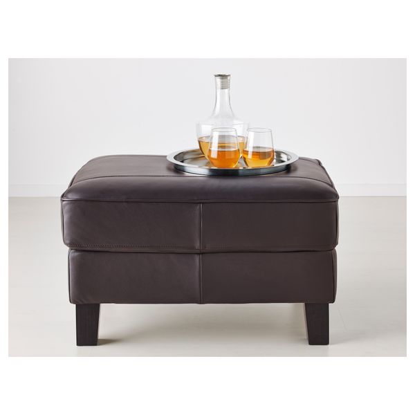 Табурет для ног ЮСТАД, Гранн, Бумстад темно-коричневый - фото 2