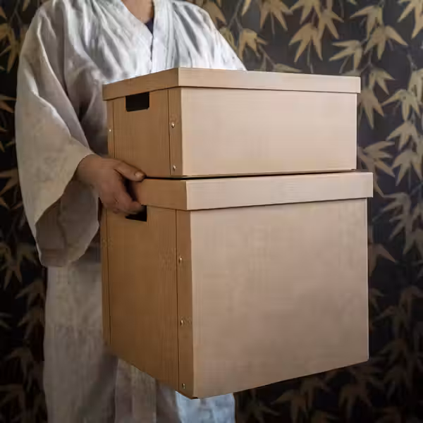 GÄRDESGÅRD ГЭРДЕСГОРД Коробка с крышкой - естественный 25x35x16 см - фото 3