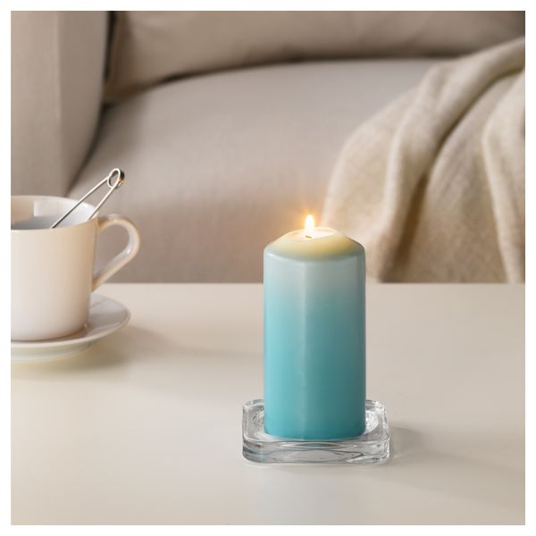 Неароматическая свеча формовая ДАГЛИГЕН, голубой (14 см) - схема-чертеж с размерами