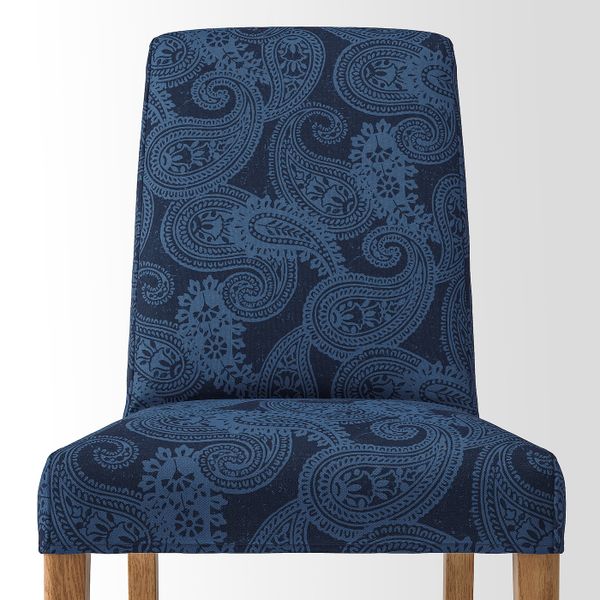 Стул, под дуб/Квильсфорс темно-синий/синий IKEA BERGMUND БЕРГМУНД 894.289.80 - фото 3