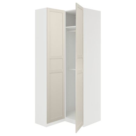 PAX / FLISBERGET Гардероб угловой - белый/белый с оттенком 111/88x236 см