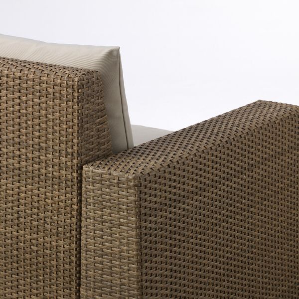 Модульный угловой 3-местный диван, садовый, коричневый/Холло бежевый IKEA СОЛЛЕРОН 992.417.03 - фото 4