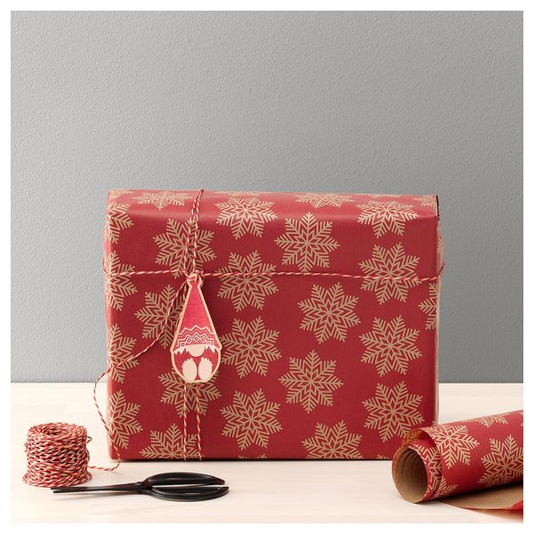 Рулон оберточной бумаги ВИНТЕР 2017, снежинки красный (5x0.7 м) - схема-чертеж с размерами