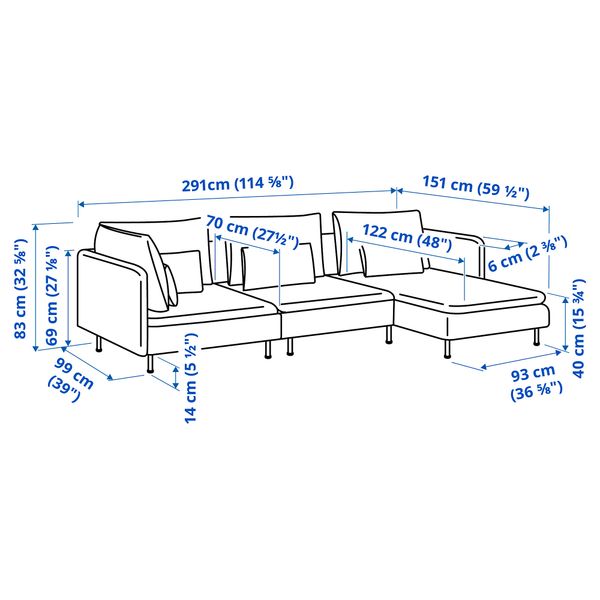 IKEA, дополнительный ракурс - схема-чертеж с размерами