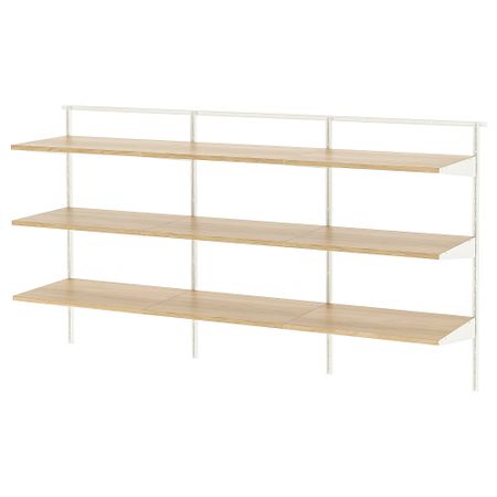 Стеллаж, белый, дуб, 187x40x101 см IKEA BOAXEL БОАКСЕЛЬ 793.841.80