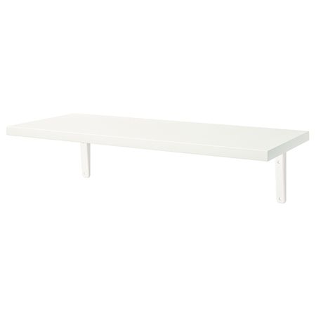 Полка с консолью, белый 80x30 см IKEA BERGSHULT БЕРГСХУЛЬТ / TOMTHULT ТОМТХУЛЬТ 694.183.26
