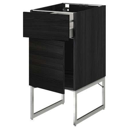 Напольный шкаф с ящиком, дверью МЕТОД / МАКСИМЕРА, черный, Тингсрид черный