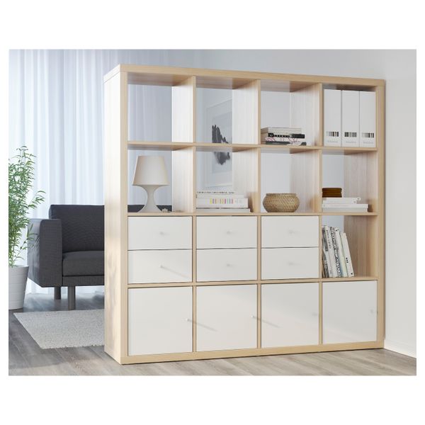 Вставка с 2 ящиками, под беленый дуб 33x33 см IKEA KALLAX КАЛЛАКС 303.795.47 - схема-чертеж с размерами