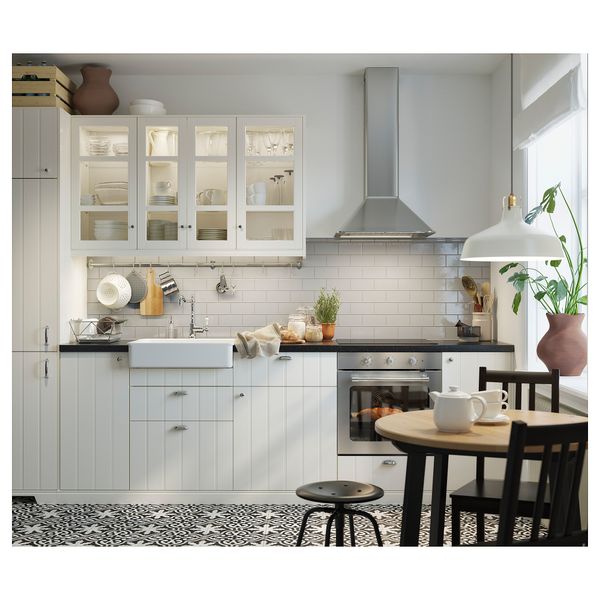 Стол, 85 см, светлая морилка антик/черная морилка IKEA GAMLARED 303.712.40 - фото 7