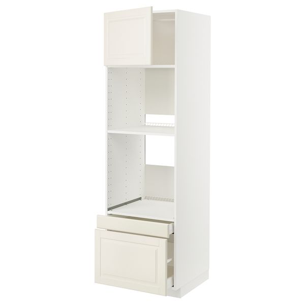 Высокий шкаф для духовки, комбинированный духовка + дверца, 2 ящика, 60x60x200 cm IKEA METOD МЕТОД, MAXIMERA МАКСИМЕРА - фото 1